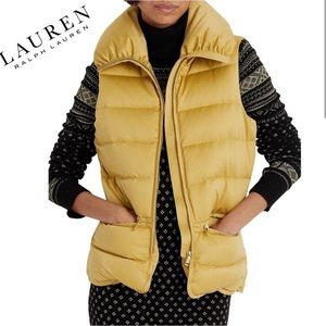 Lauren Ralph Lauren Black Label Satin Quilted Down Vest - NWT